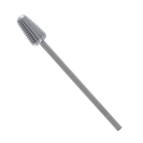 surgical grade stainless steel podiatry bur bud shaped, cross cut