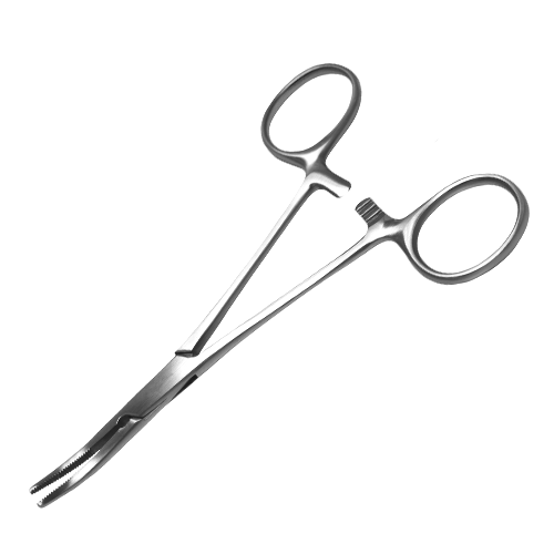 steristat sterile disposable kelly forceps curved stainless steel