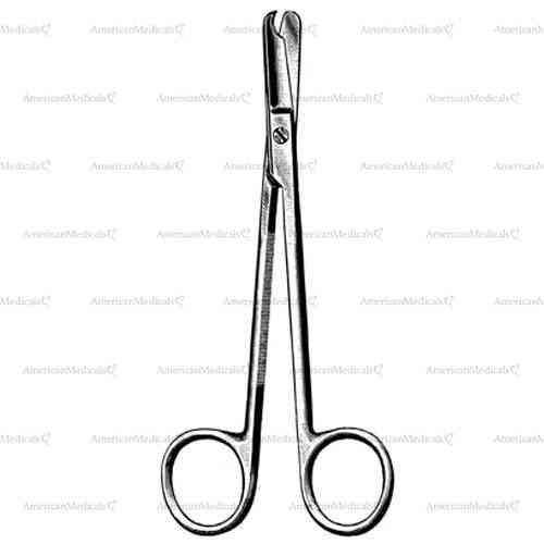 Bone Shears with Curved Jaw, 14-cm long