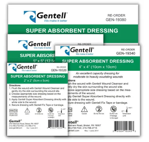 Gentell Super Absorbent Dressing - American Medicals