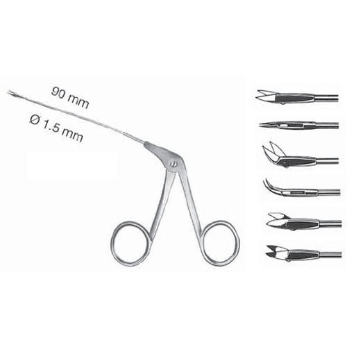 wullstein micro ear scissors with ring handle patterns - rg, 90 mm (3 1/2"), ø 1.5 mm